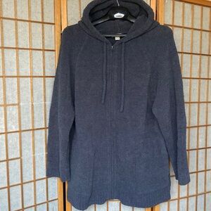 Women's Navy gray Hooded Jacket